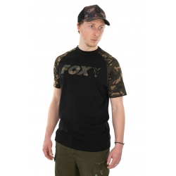 FOX - Black Camo Raglan T-Shirt XL - Koszulka z krótkim rękawem