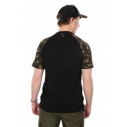 FOX - Black Camo Raglan T-Shirt L - Koszulka z krótkim rękawem