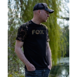 FOX - Black Camo Raglan T-Shirt S - Koszulka z krótkim rękawem