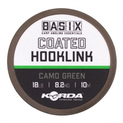 Korda - Basix Coated Hooklink 18lb 10m - Plecionka przyponowa w otulinie