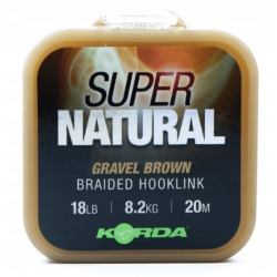 Korda - Super Natural 18lb Gravel Brown - plecionka przyponowa