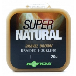 Korda - Super Natural 25lb Gravel Brown - miękka plecionka przyponowa