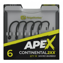RidgeMonkey - APE-X Continental 2XX Barbed Rozm.4 - haczyki