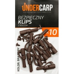 Undercarp - Bezpieczny klips z bolcem BRĄZOWY
