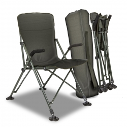 SOLAR - Undercover Green Foldable Easy Chair - High - krzesło karpiowe